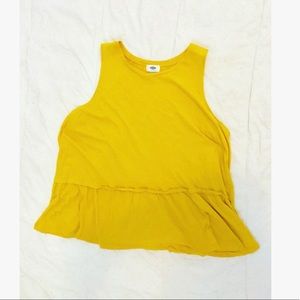 Yellow Peplum Tank NWOT